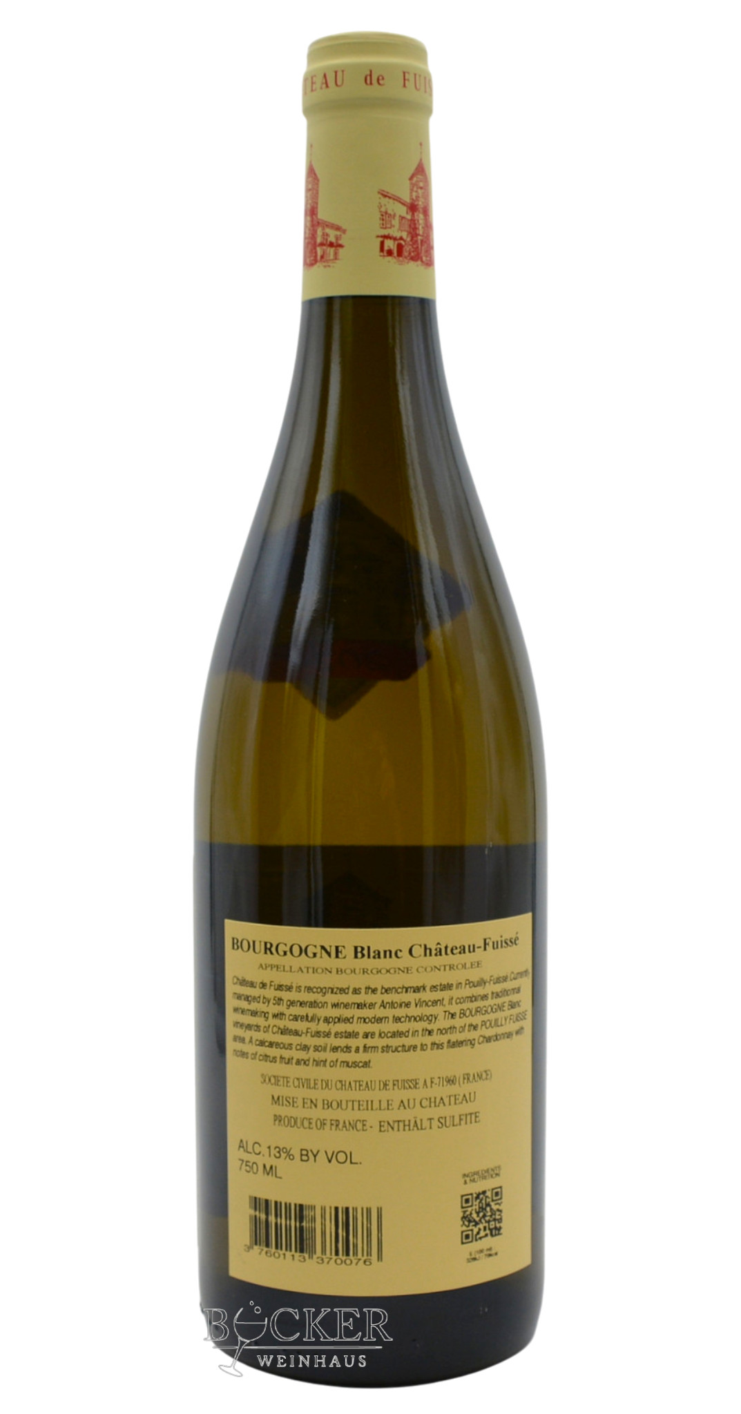 Chateau Fuissè Famille Vincent Bourgogne Blanc 2024 0,750 l