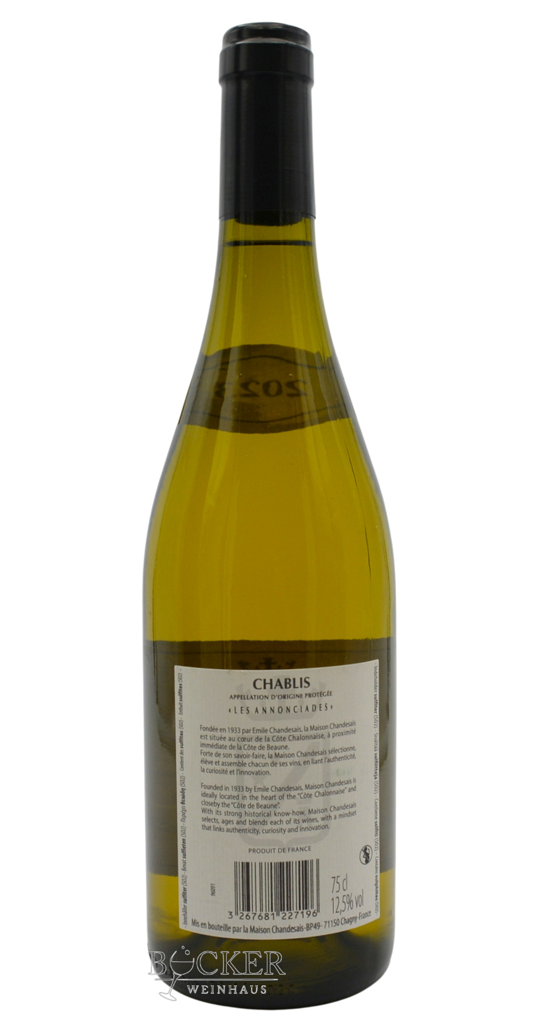 2023 Chablis Maison Chandesais 12,5% Alc. 0,750 l