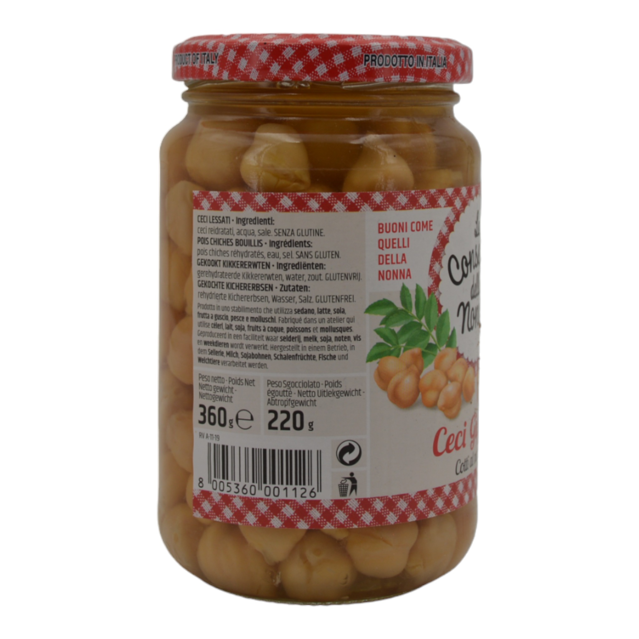 Le Conserve della Nonna Ceci Giganti Cote al Naturale