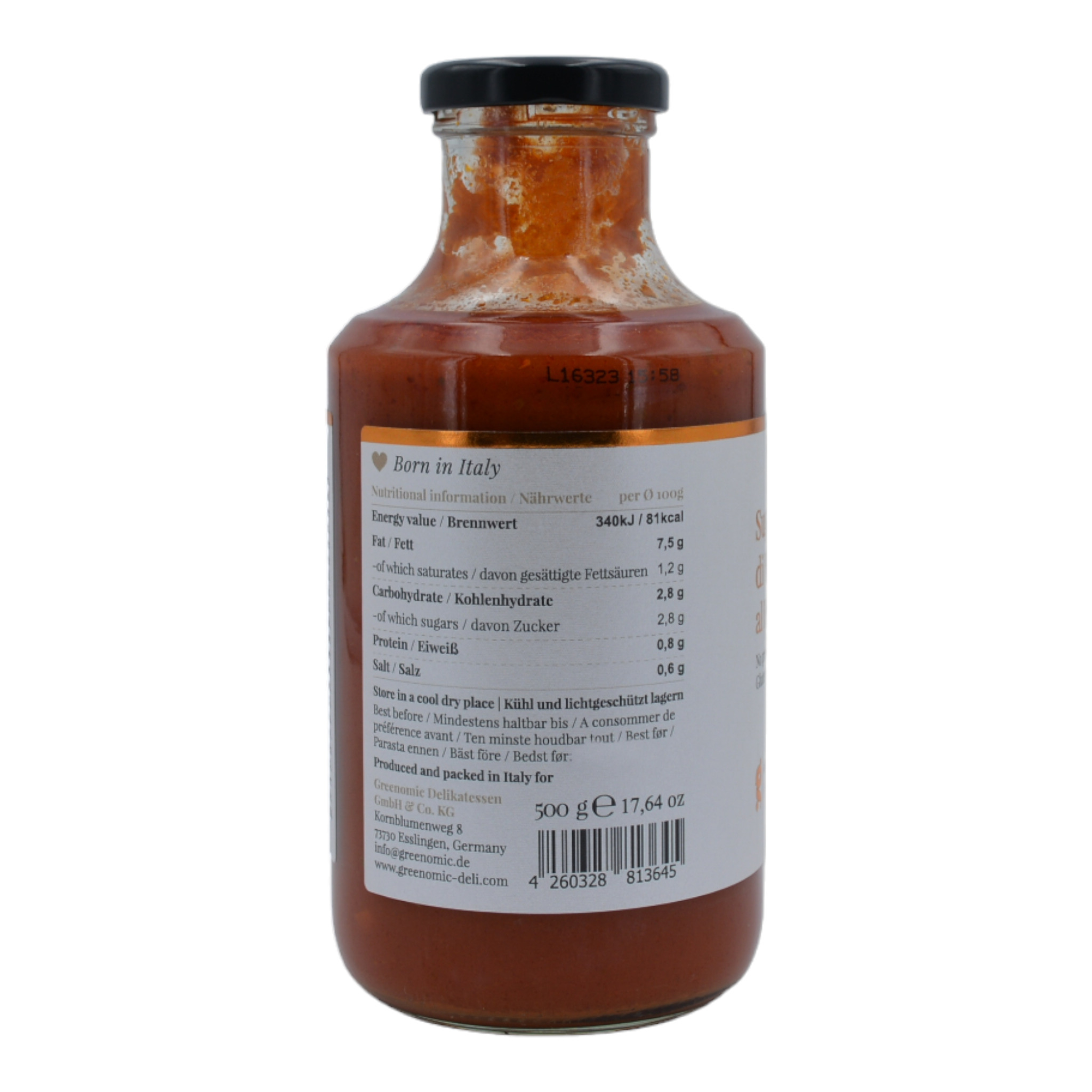 Greenomic Delikatessen Sugo di Pomodoro al Basilico