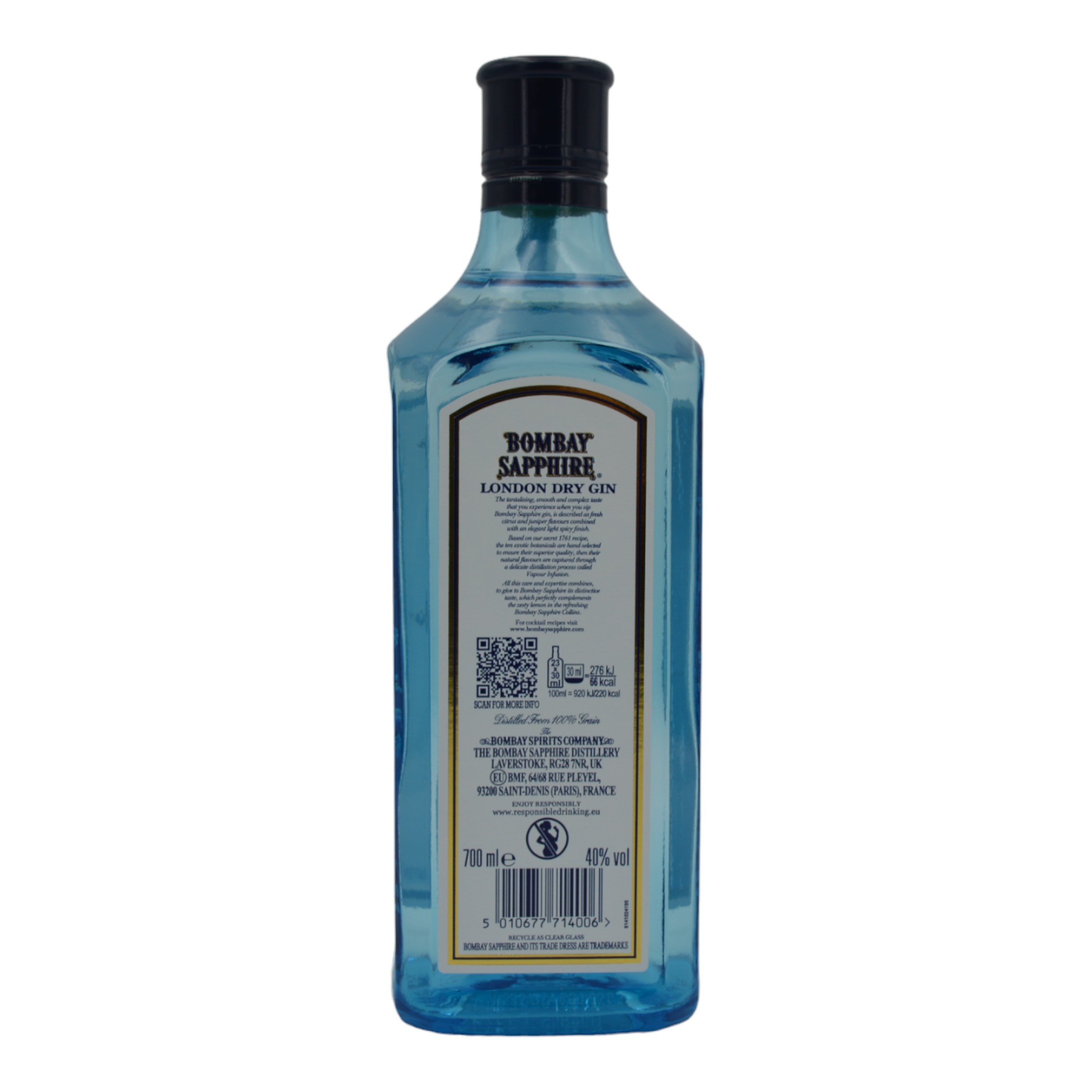 5010677714006Bombay Sapphire London Dry Gin Vapour infused b - Weinhaus-Buecker