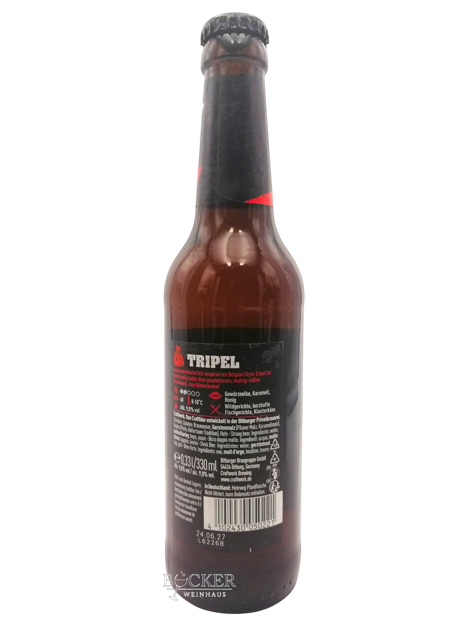 CraftWerk - Holy Cowl Belgian Style Tripel 0,33L