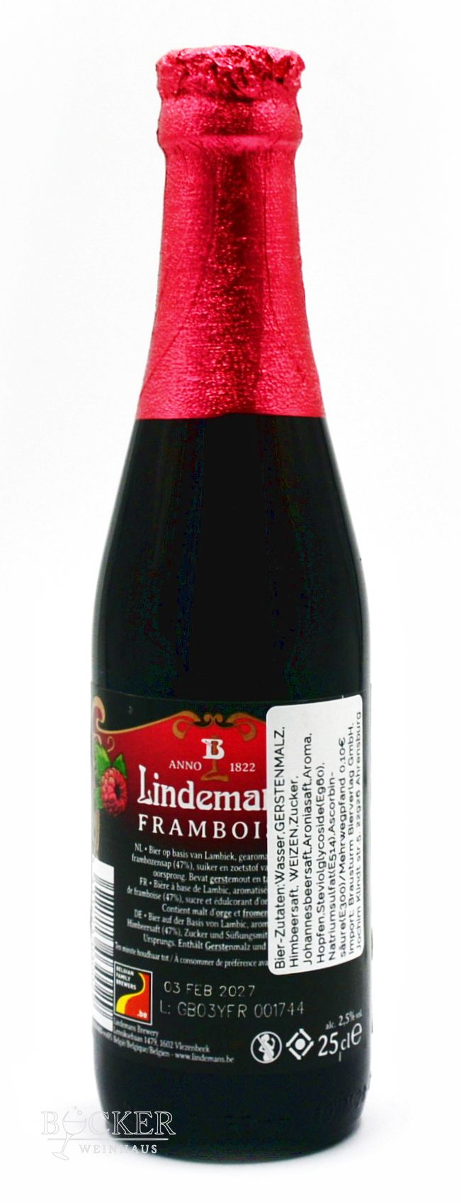 Lindemanns Framboise 2,5% vol. 0,25 l