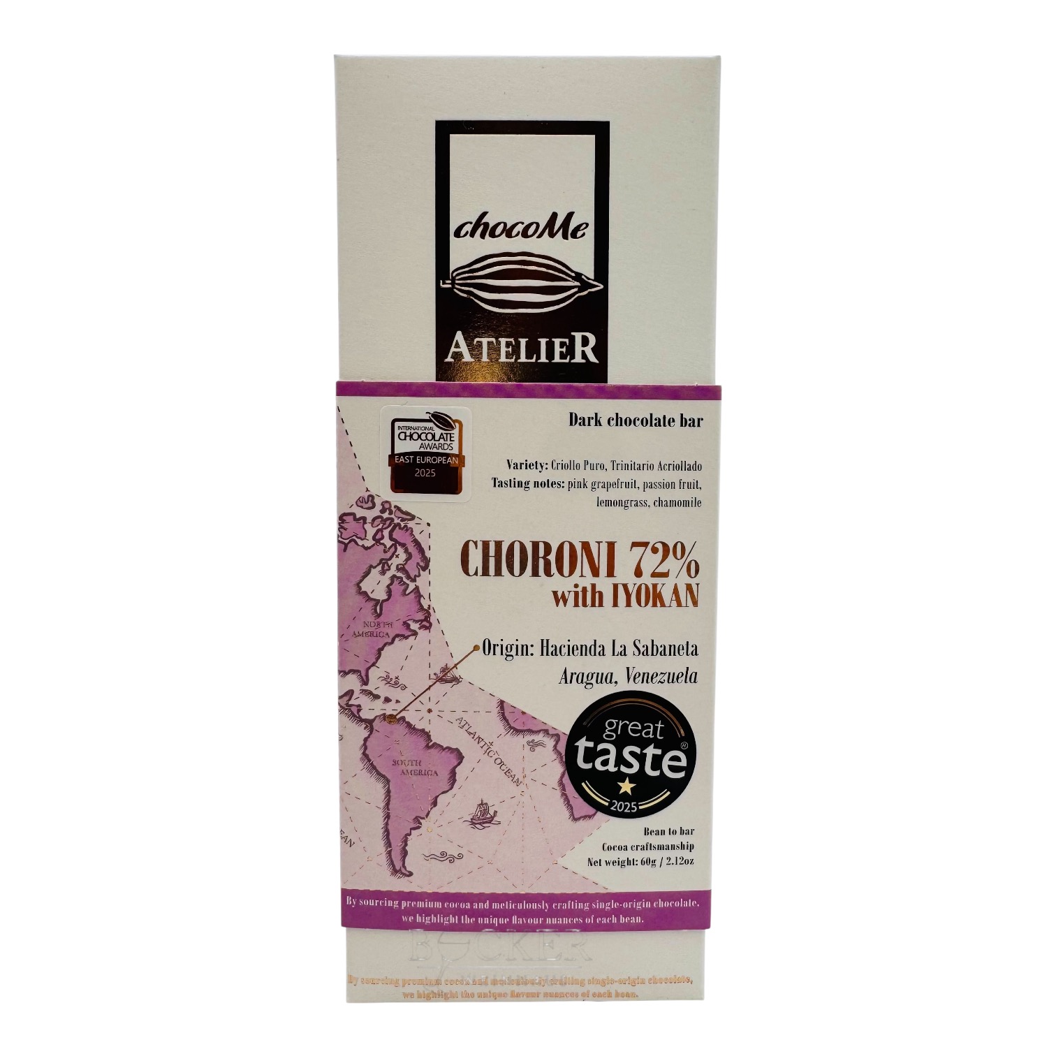 ChocoMe - Choroni mit Iyokan (72%) 50g