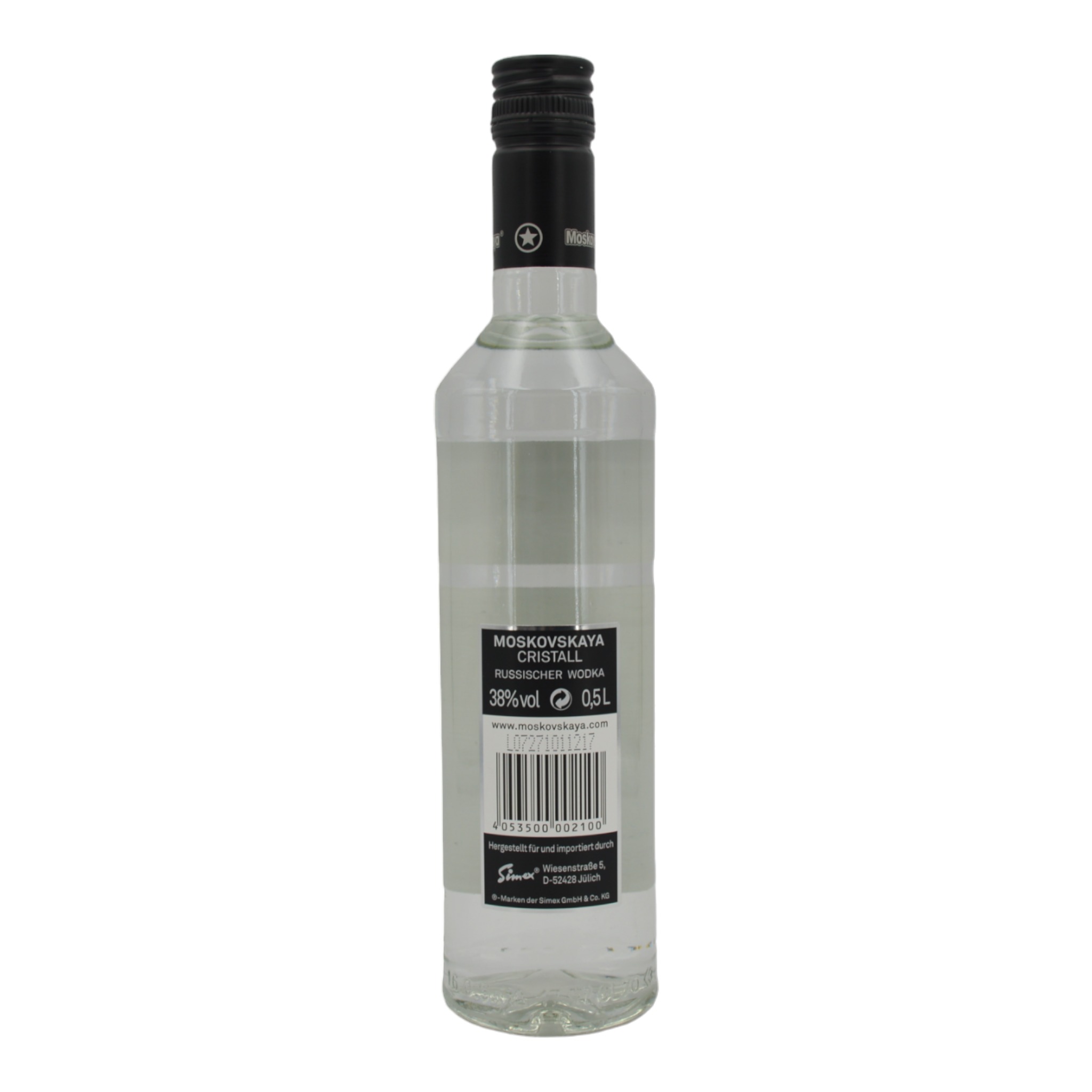 4053500002100Moskovskaya Cristall Superior Vodka b - Weinhaus-Buecker