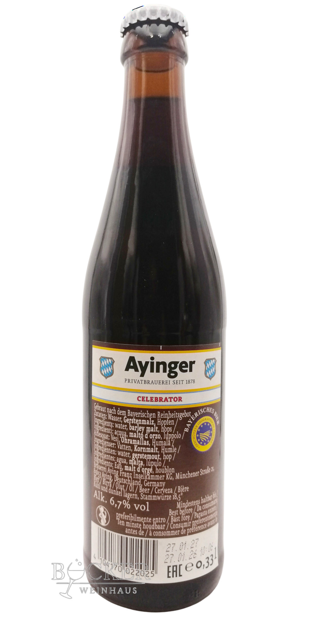 Ayinger - Celebrator Doppelbock Dunkles Bayrisches Starkbier 0,33L