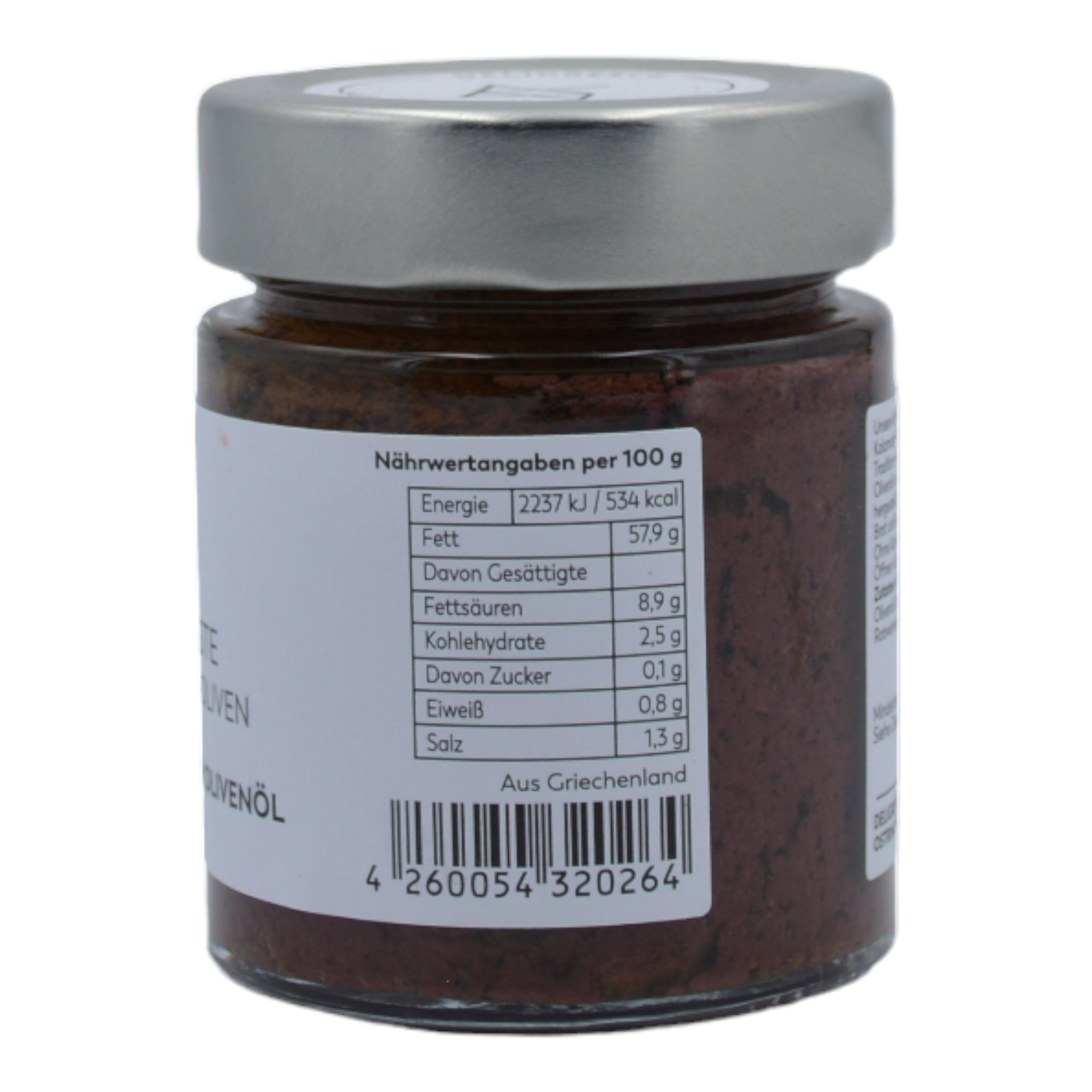 Deligreece Olivenpaste aus Kalamata Oliven mit Extra Nativem Olivenöl