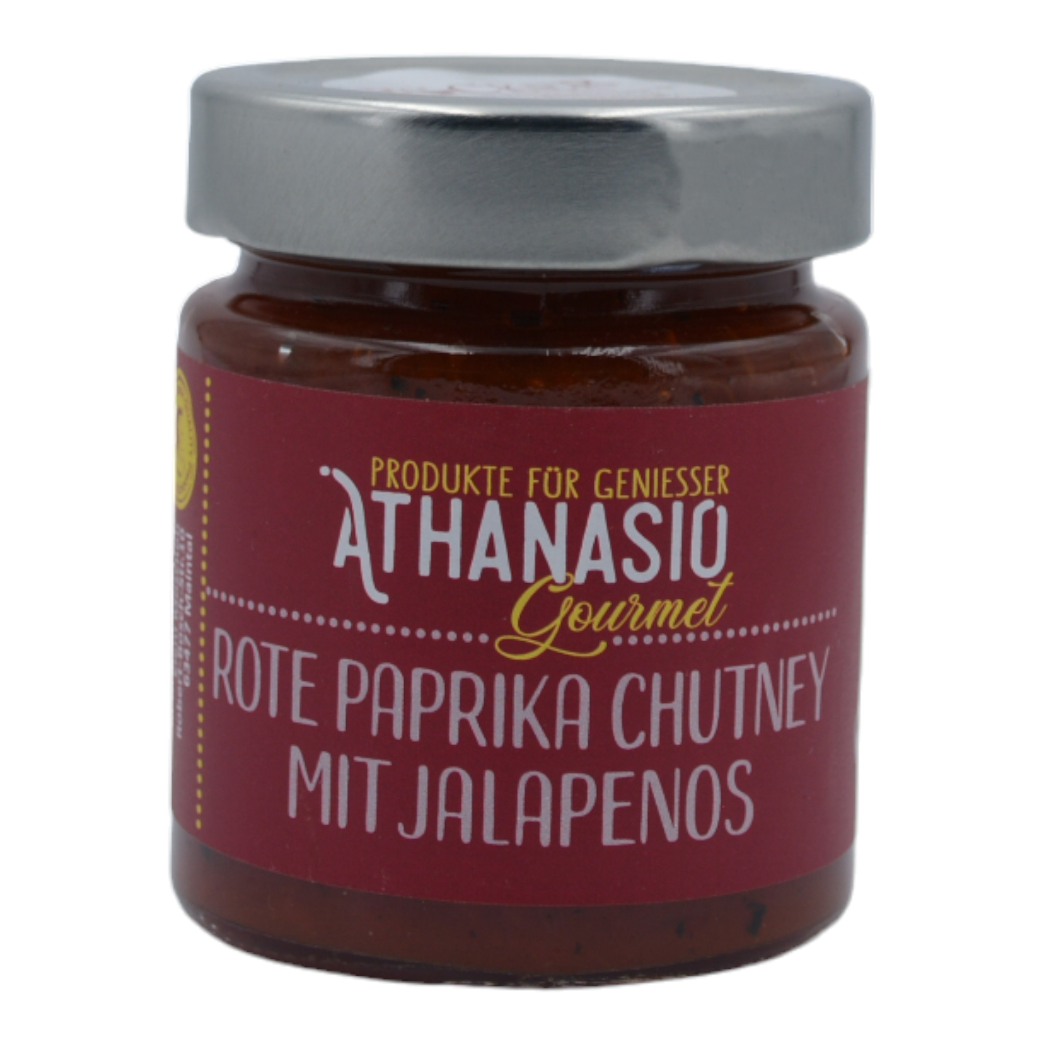 5200250212115 - Athanasio Gourmet Rote Paprika Chutney mit Jalapenos f